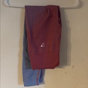 Kids' Two-Tone Leggings - Red and Blue